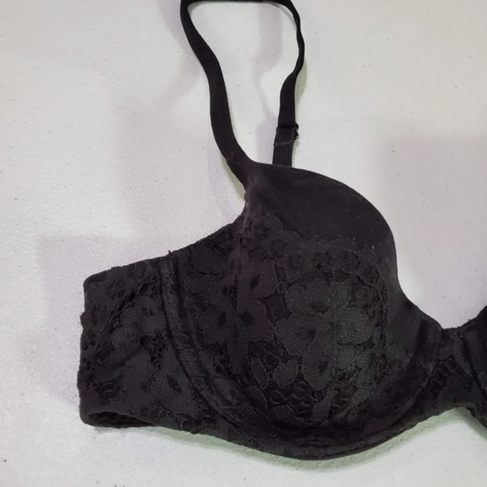 Victoria's Secret Women Bra 34B Black Body by Lined Demi Underwire‎ Lace